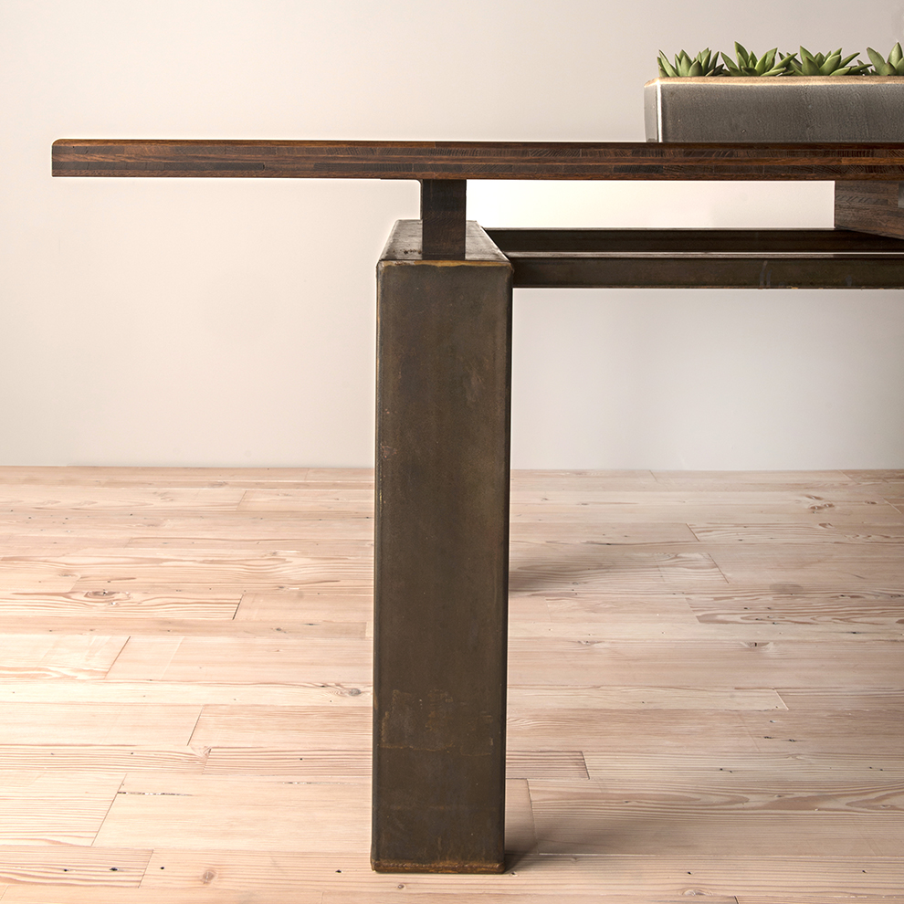 Cyrus Alexander Dining Table with Steel Base - Sonoma Millworks