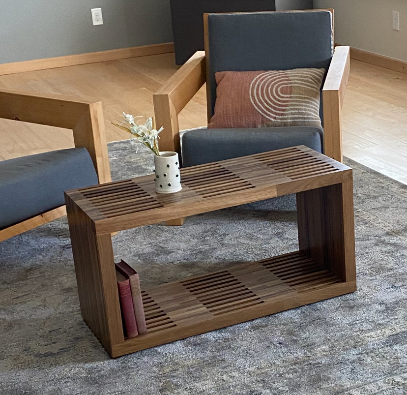 Slatted Tansu Coffee Table - 3 foot